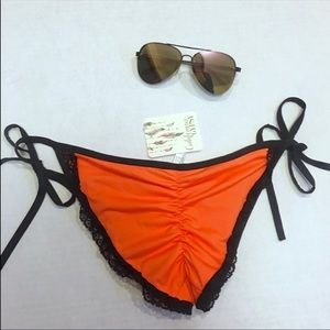 NWT Orange Ruche Bottoms